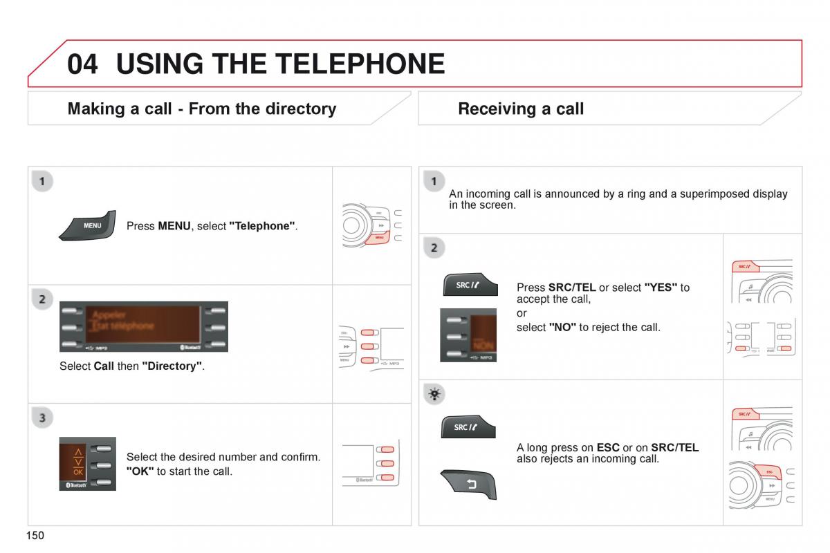 Citroen C Zero owners manual / page 152