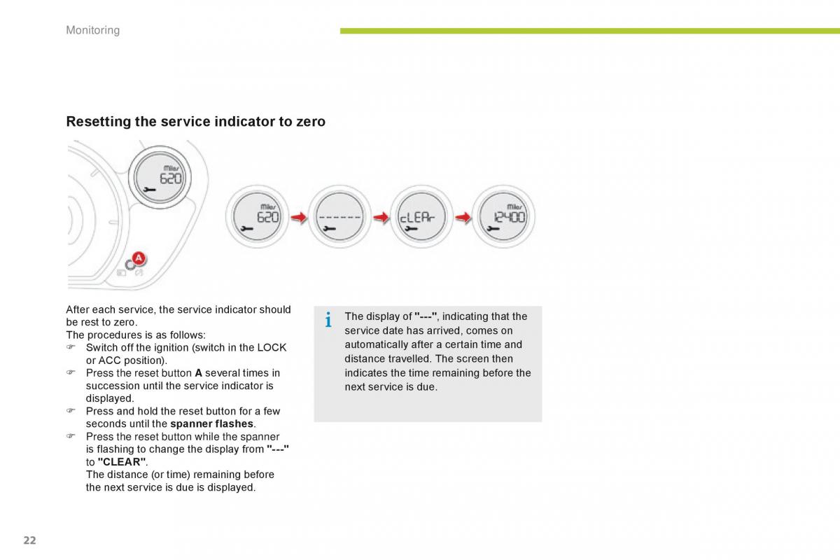 Citroen C Zero owners manual / page 24