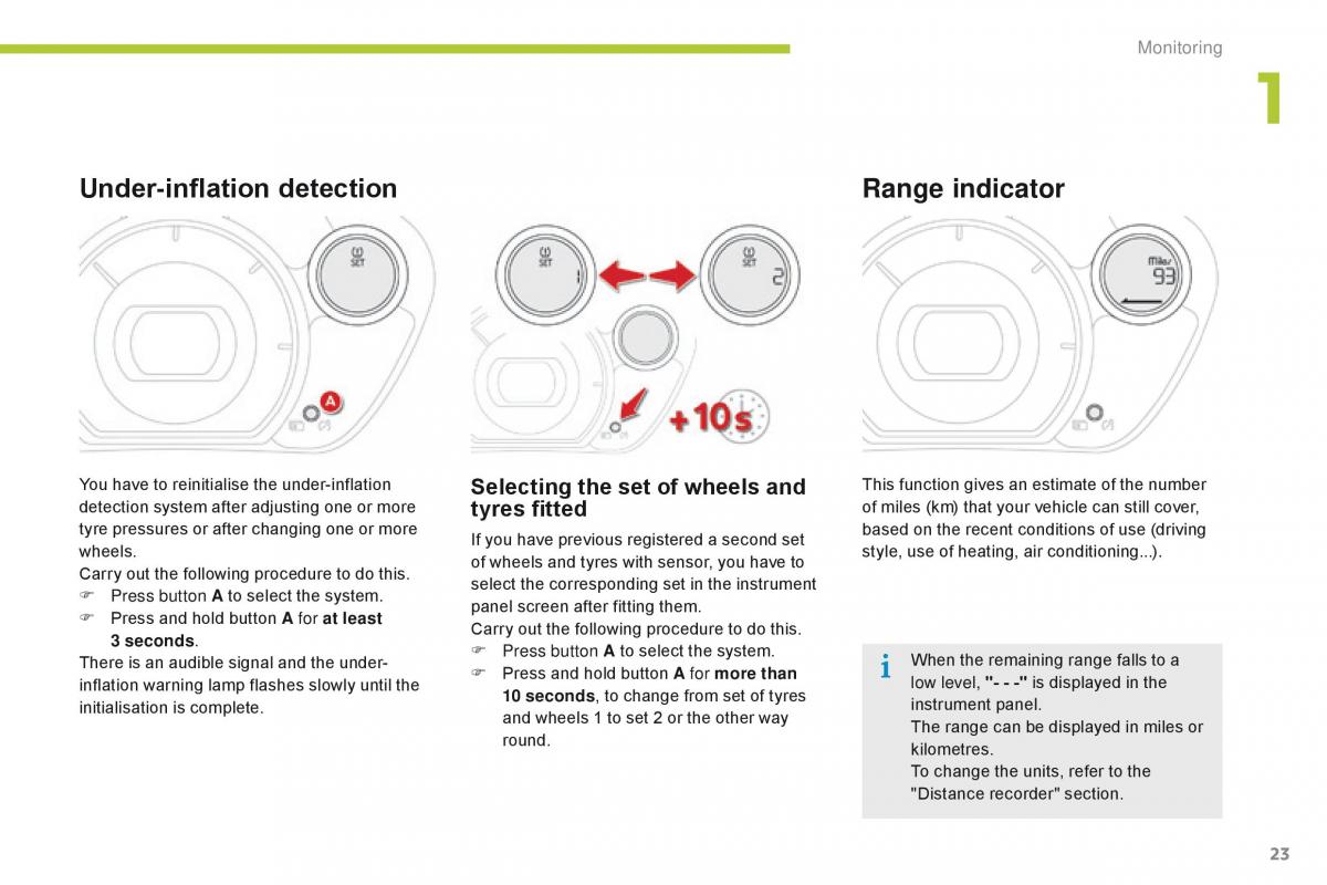 Citroen C Zero owners manual / page 25