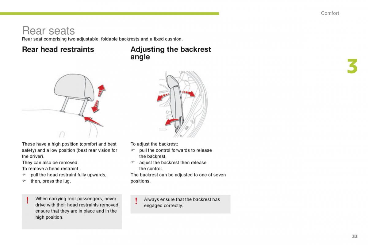 Citroen C Zero owners manual / page 35