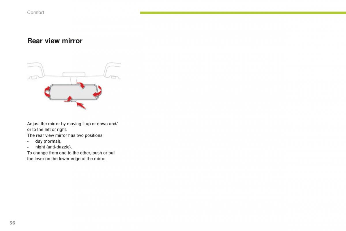 Citroen C Zero owners manual / page 38