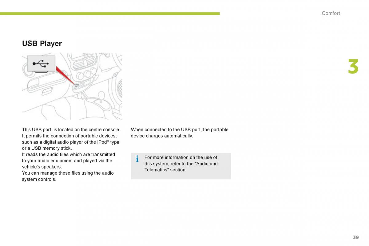 Citroen C Zero owners manual / page 41