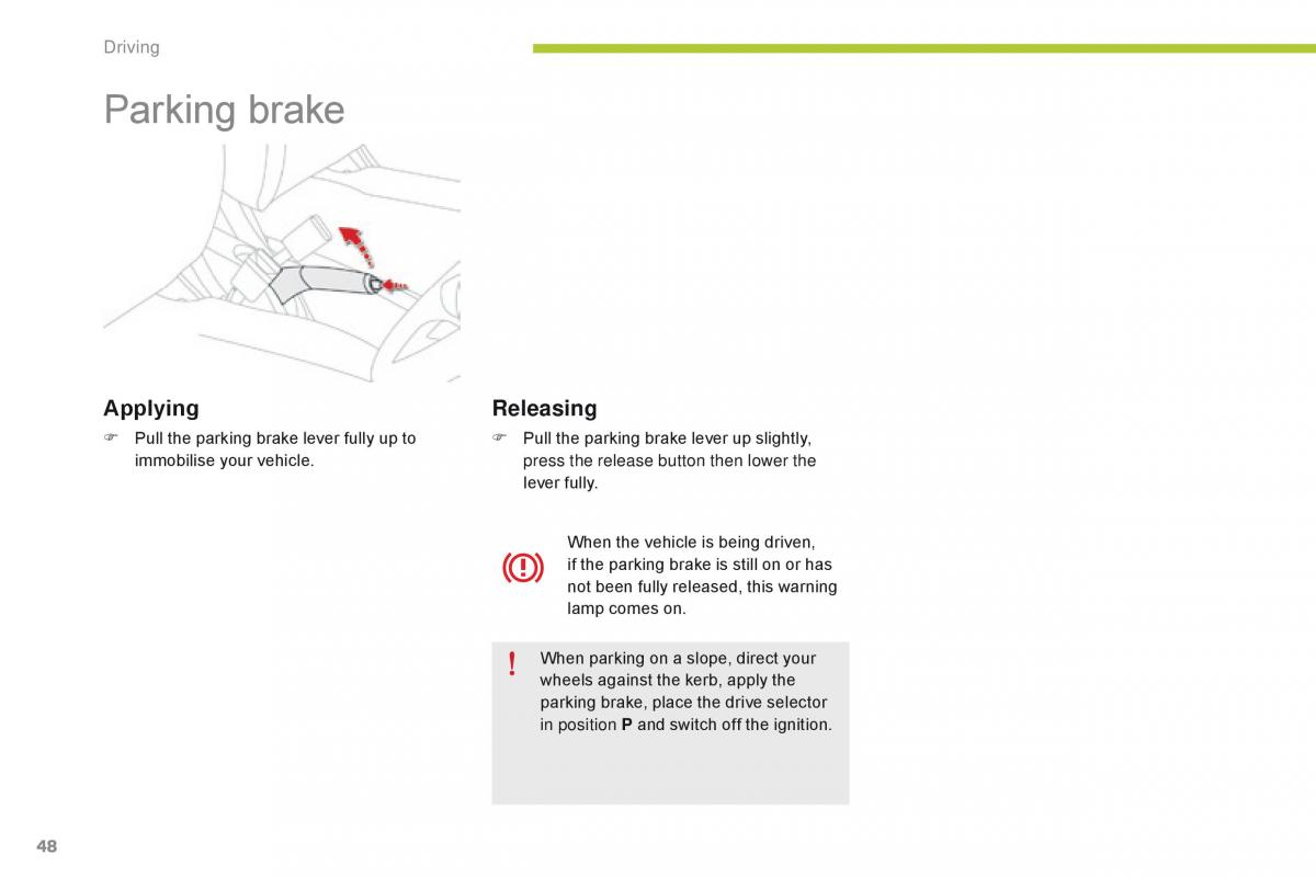 Citroen C Zero owners manual / page 50