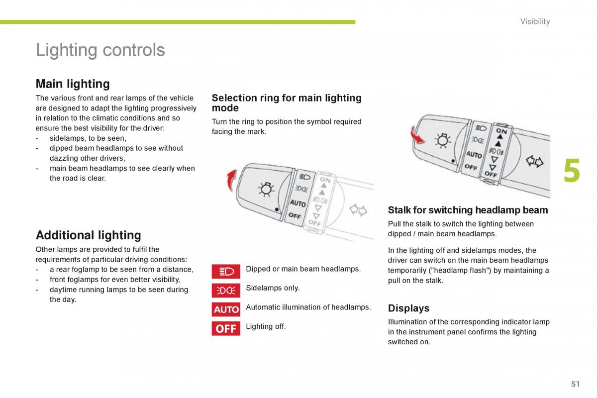 Citroen C Zero owners manual / page 53