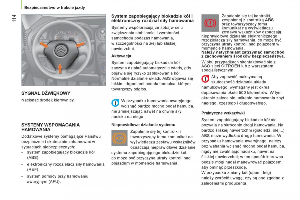 Citroen Nemo instrukcja obslugi / page 116