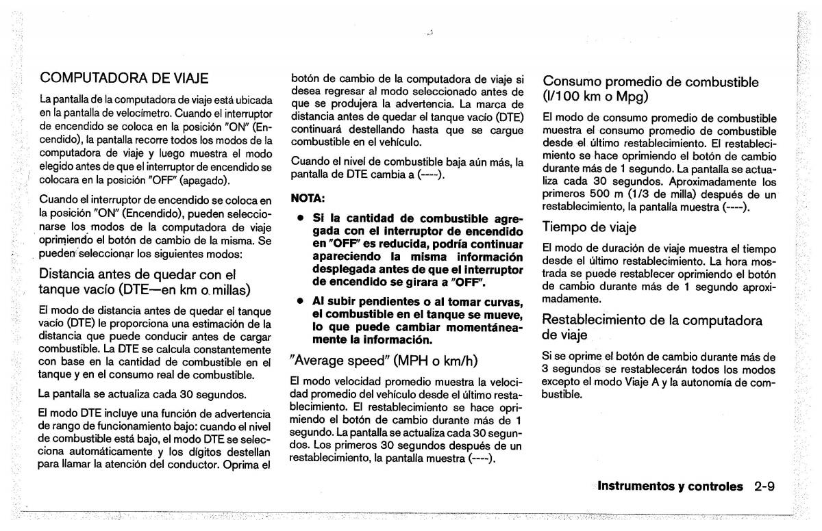 Nissan Pathfinder III 3 manual del propietario / page 101