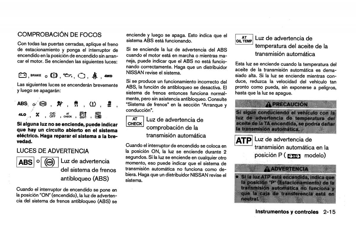 Nissan Pathfinder III 3 manual del propietario / page 107