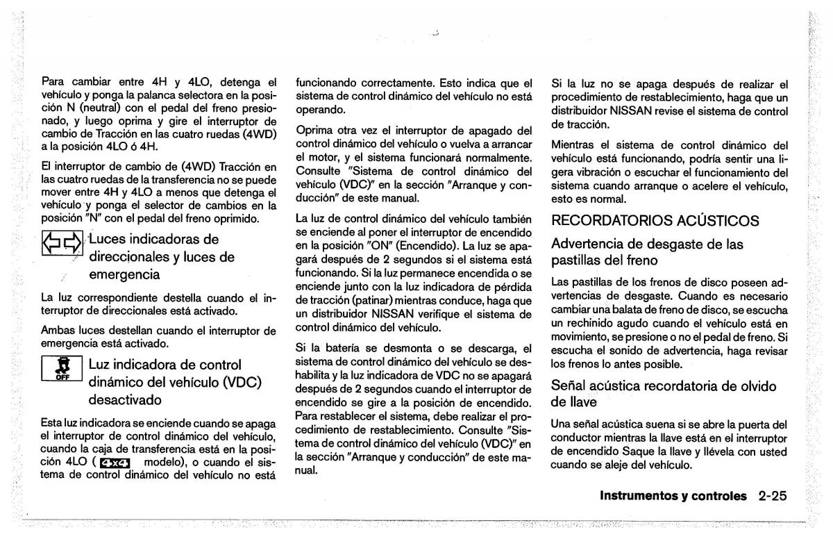 Nissan Pathfinder III 3 manual del propietario / page 117