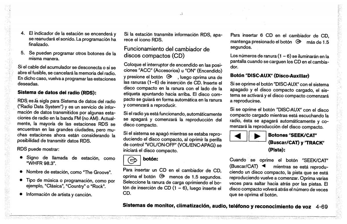 Nissan Pathfinder III 3 manual del propietario / page 259