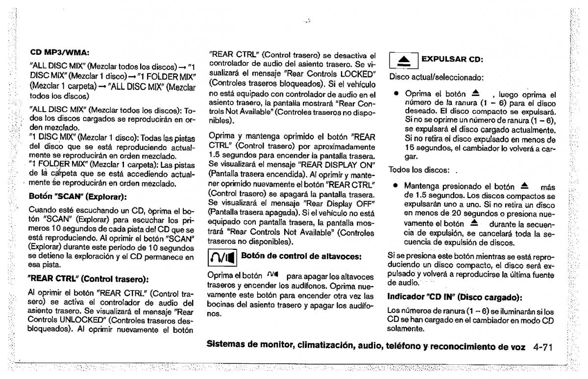 Nissan Pathfinder III 3 manual del propietario / page 261