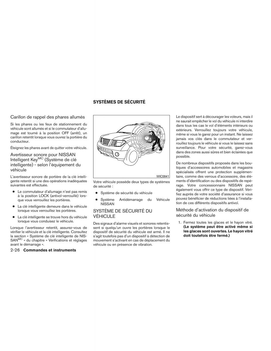 Nissan Pathfinder III 3 manuel du proprietaire / page 119