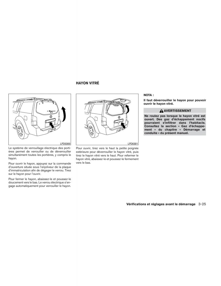 Nissan Pathfinder III 3 manuel du proprietaire / page 180