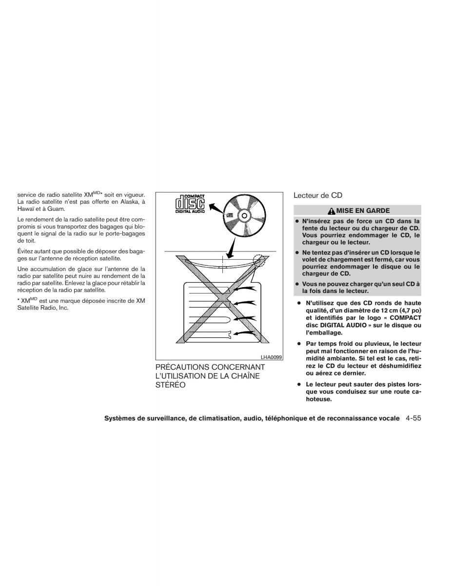 Nissan Pathfinder III 3 manuel du proprietaire / page 248