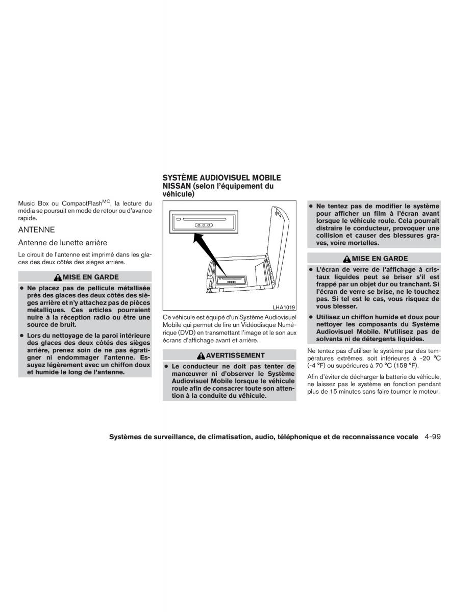 Nissan Pathfinder III 3 manuel du proprietaire / page 292