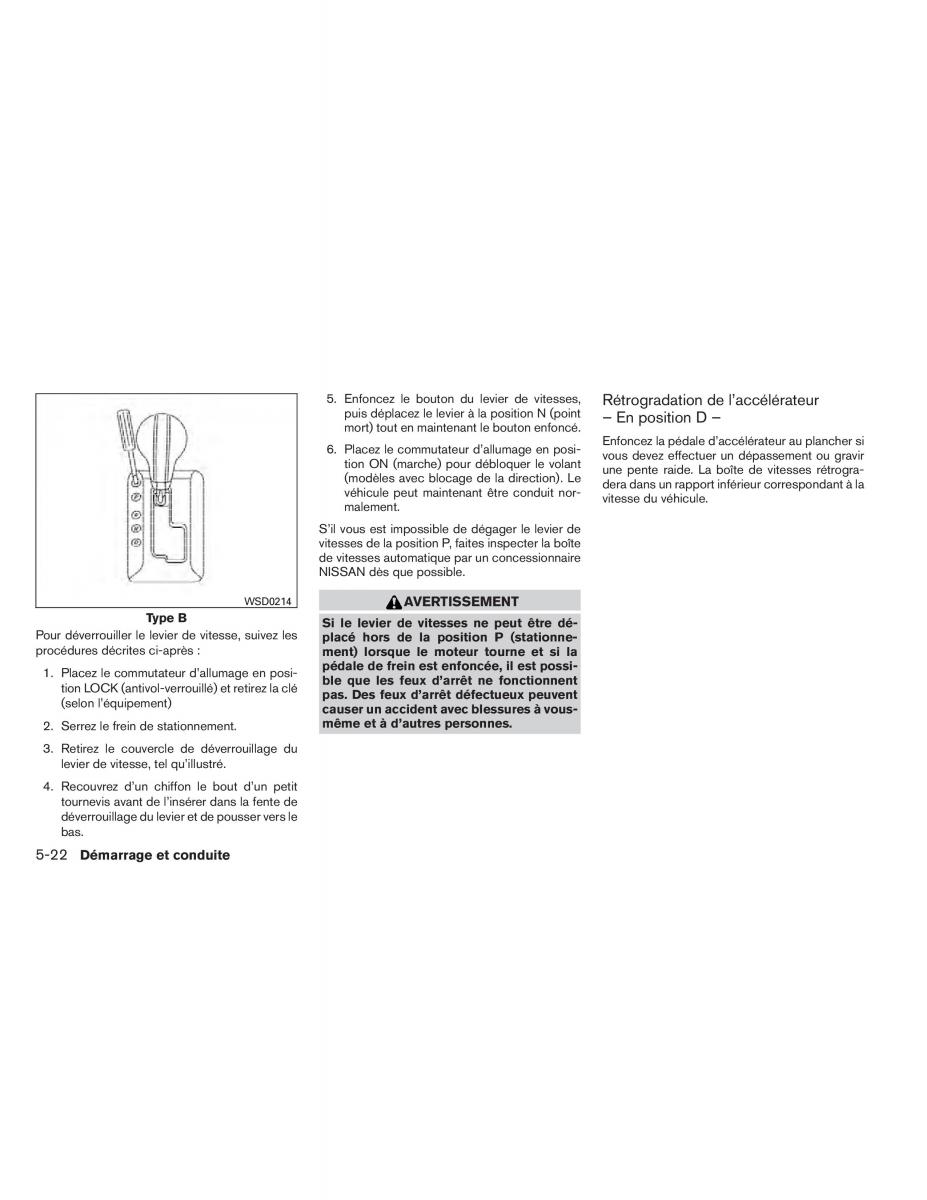 Nissan Pathfinder III 3 manuel du proprietaire / page 377