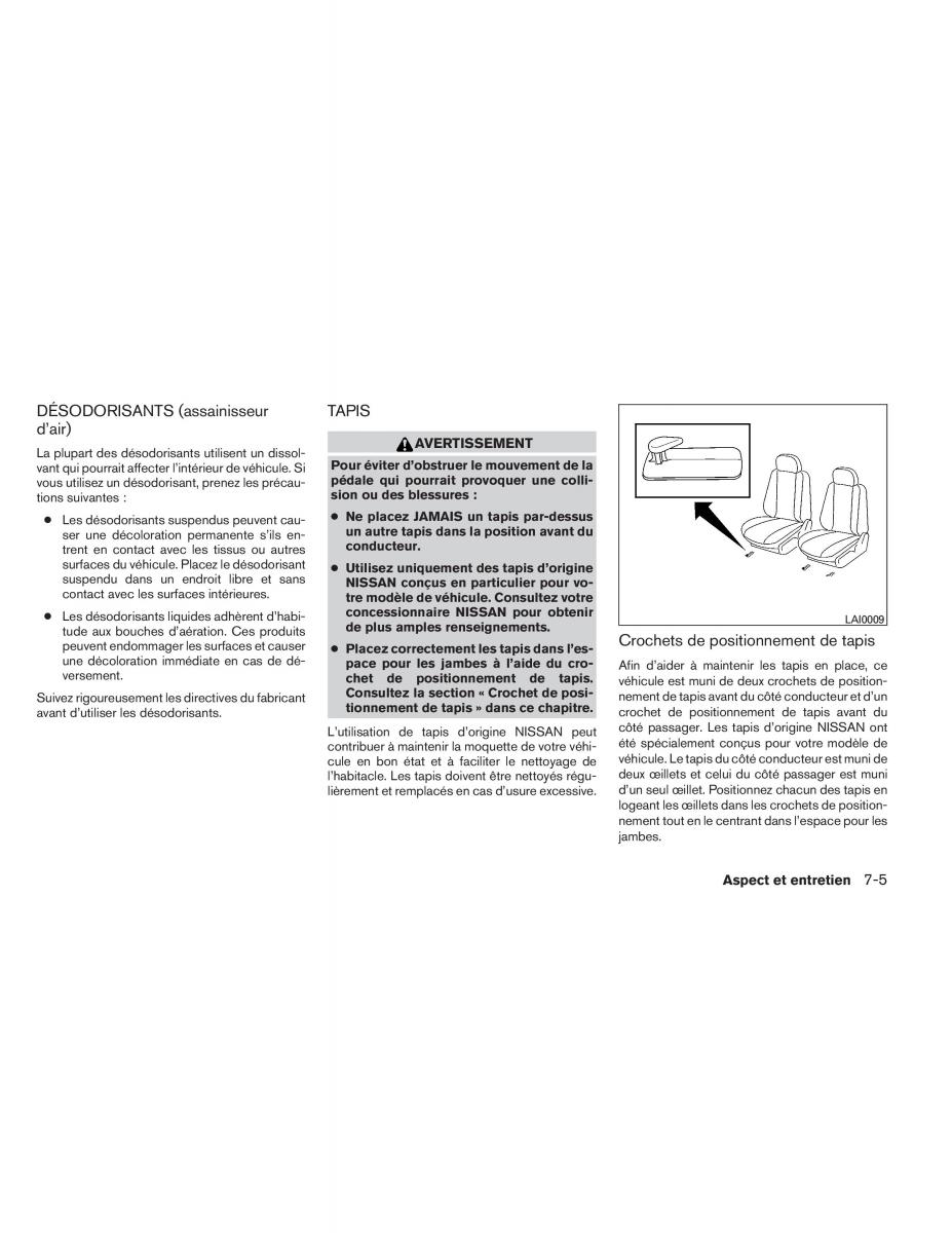 Nissan Pathfinder III 3 manuel du proprietaire / page 424