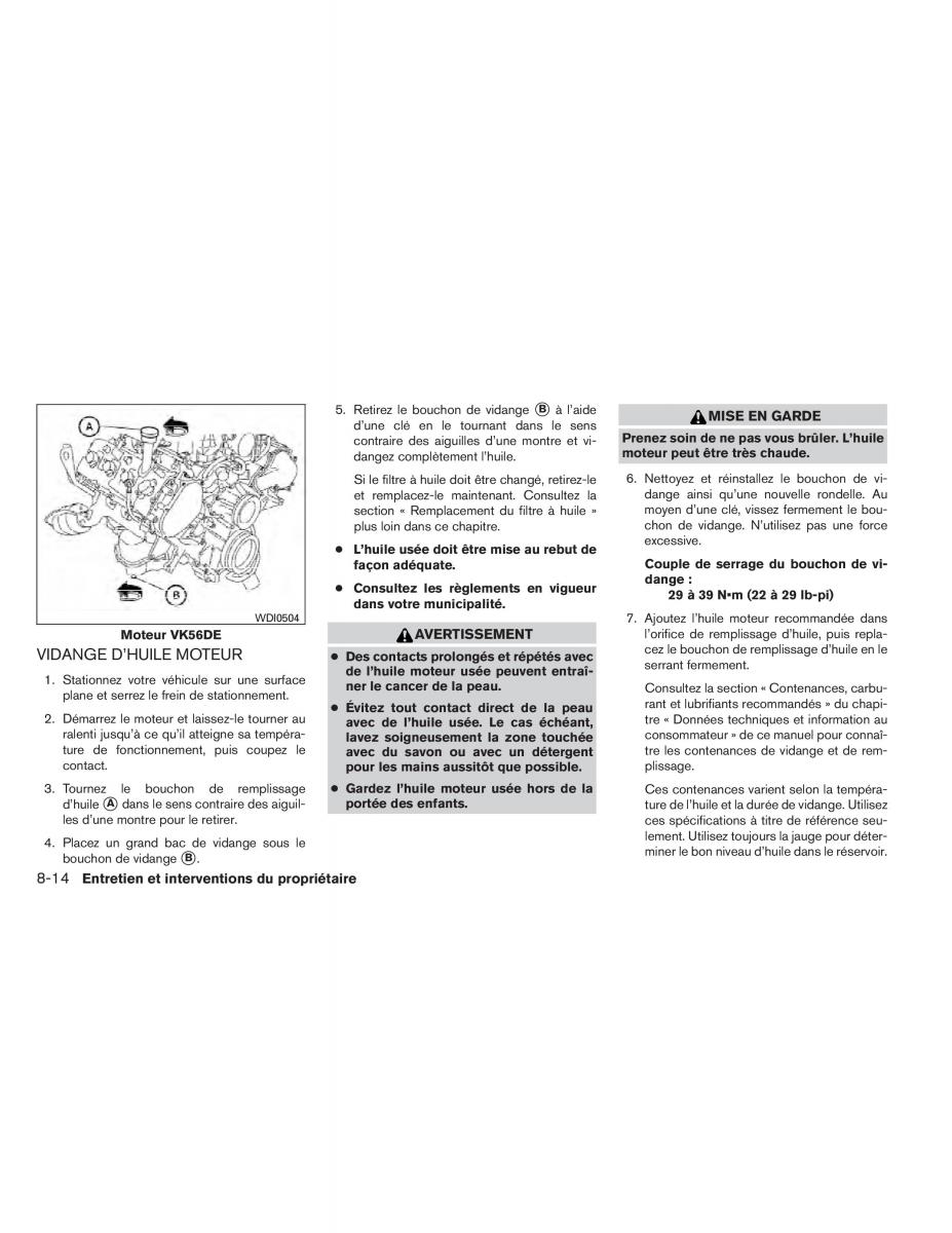 Nissan Pathfinder III 3 manuel du proprietaire / page 441