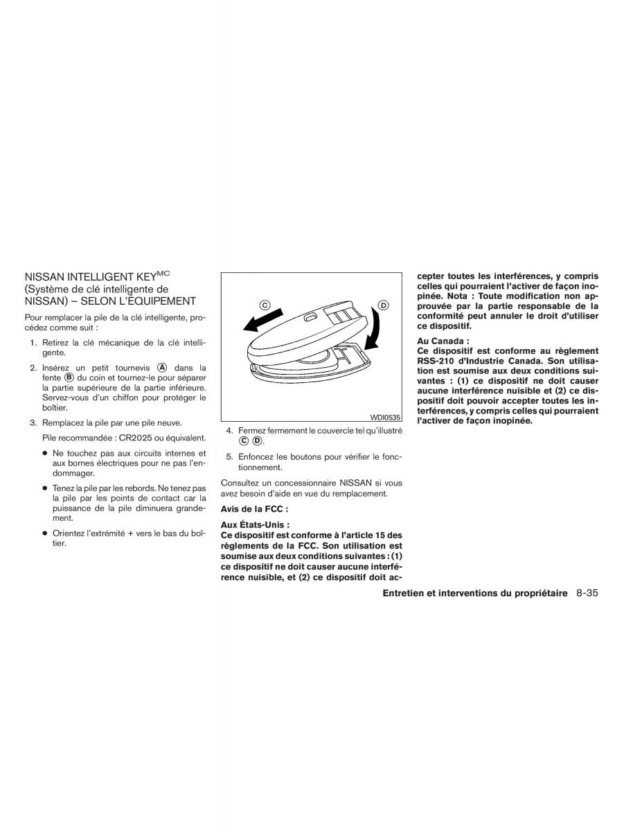 Nissan Pathfinder III 3 manuel du proprietaire / page 462