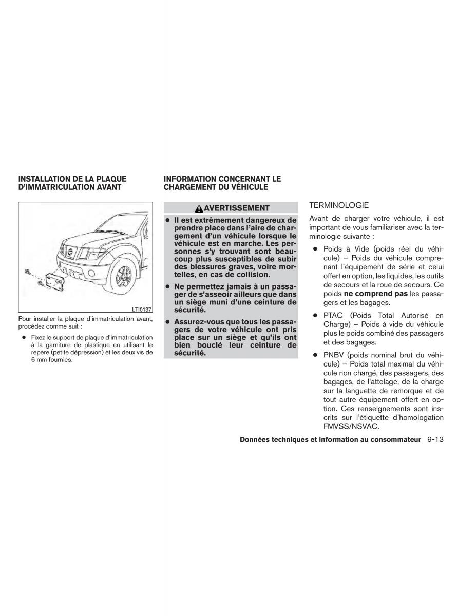 Nissan Pathfinder III 3 manuel du proprietaire / page 492