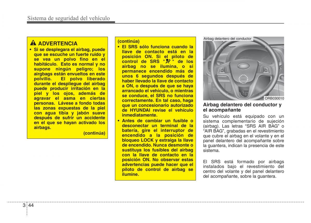 Hyundai Accent RB i25 Solaris Verna Grand Avega manual del propietario / page 62