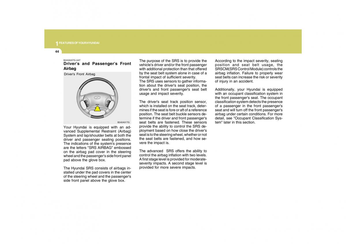 Hyundai Grandeur Azera TG IV 4 owners manual / page 57