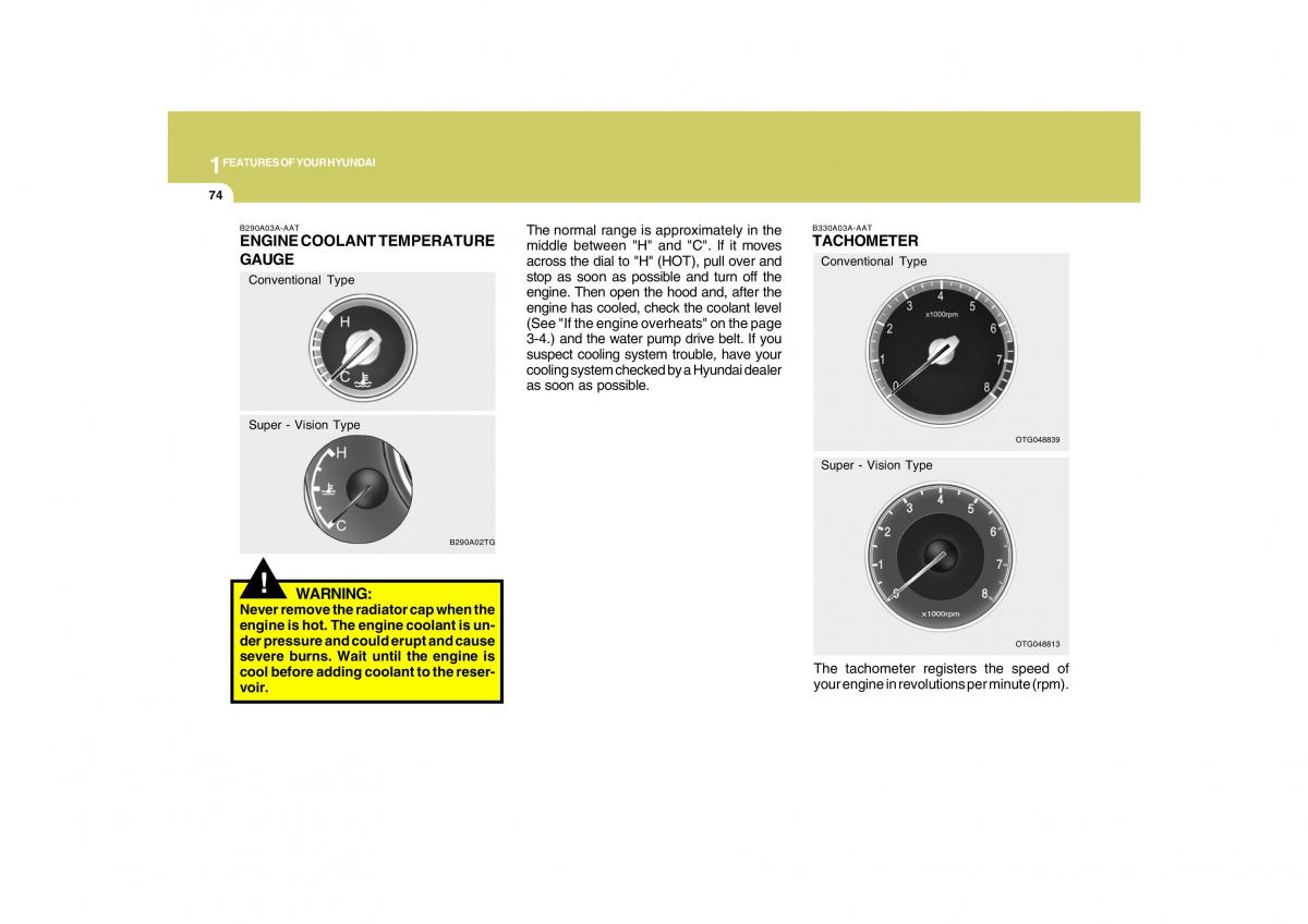 Hyundai Grandeur Azera TG IV 4 owners manual / page 87