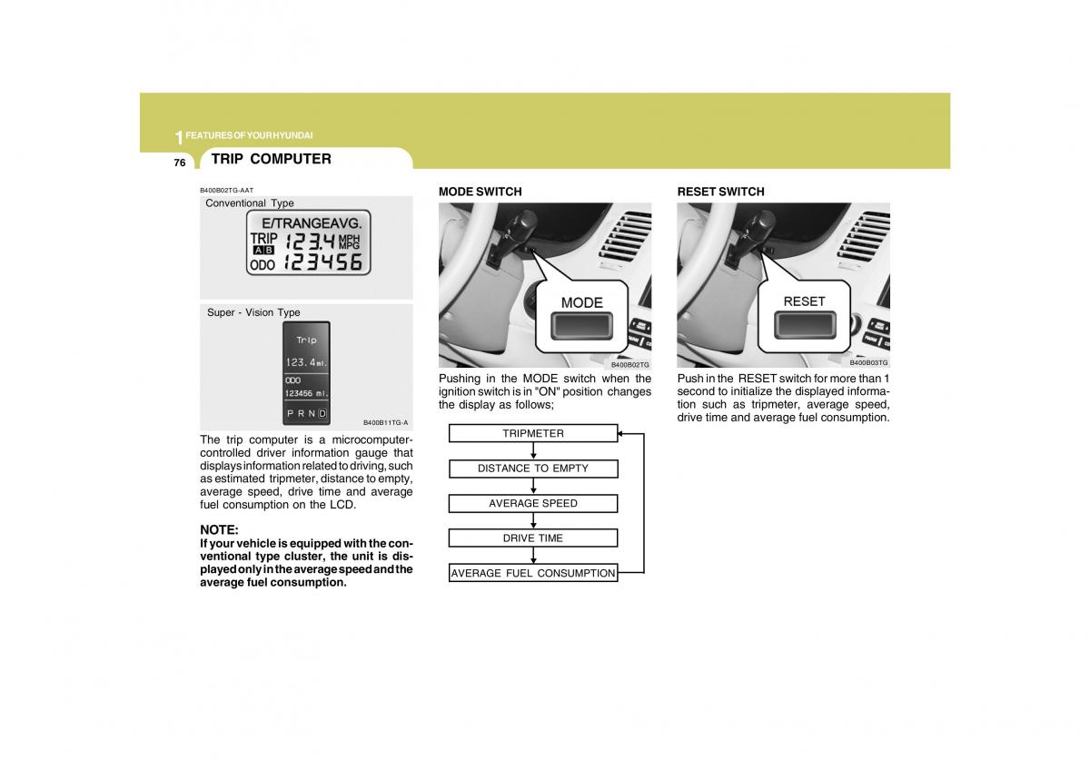 Hyundai Grandeur Azera TG IV 4 owners manual / page 89