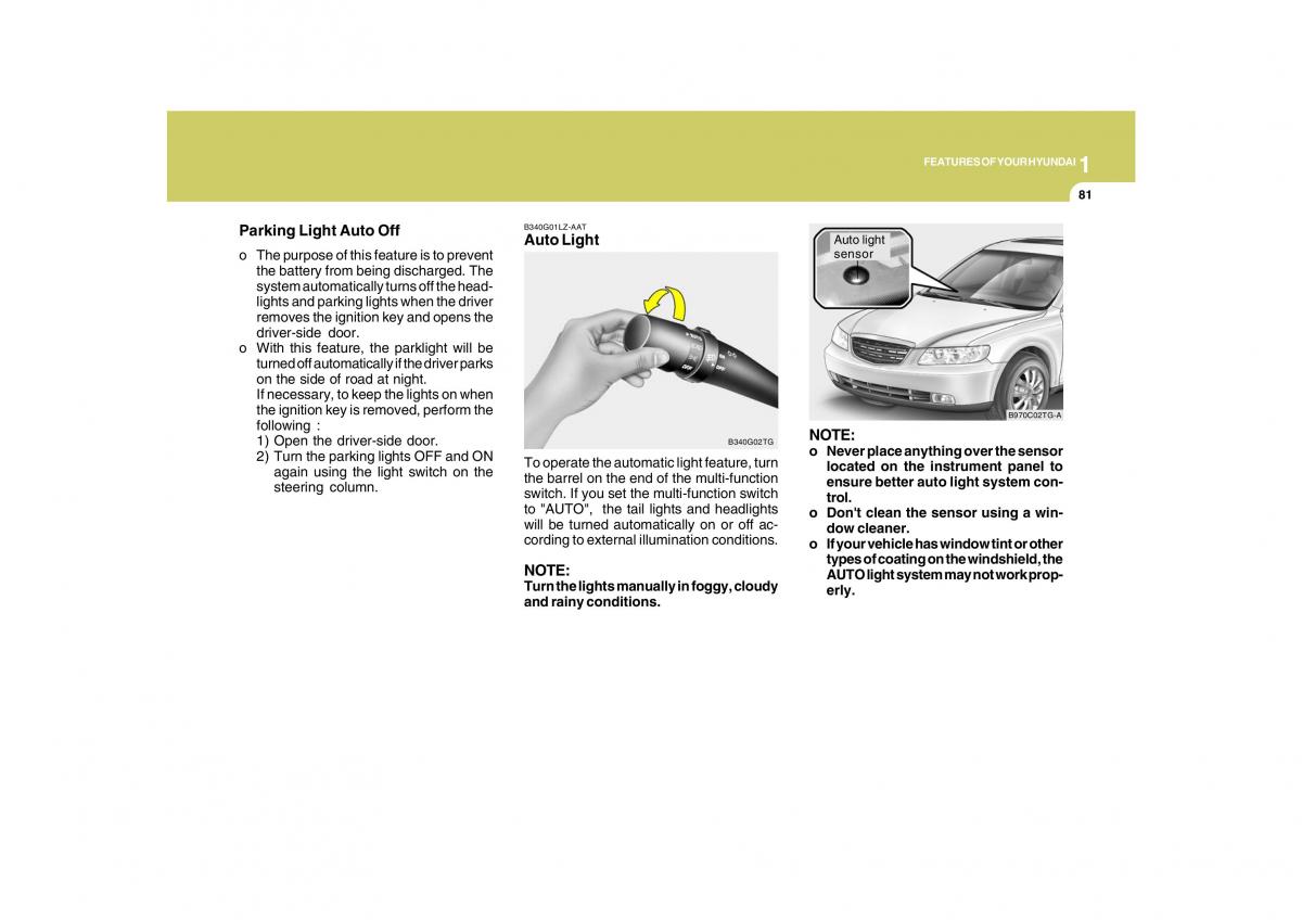 Hyundai Grandeur Azera TG IV 4 owners manual / page 94