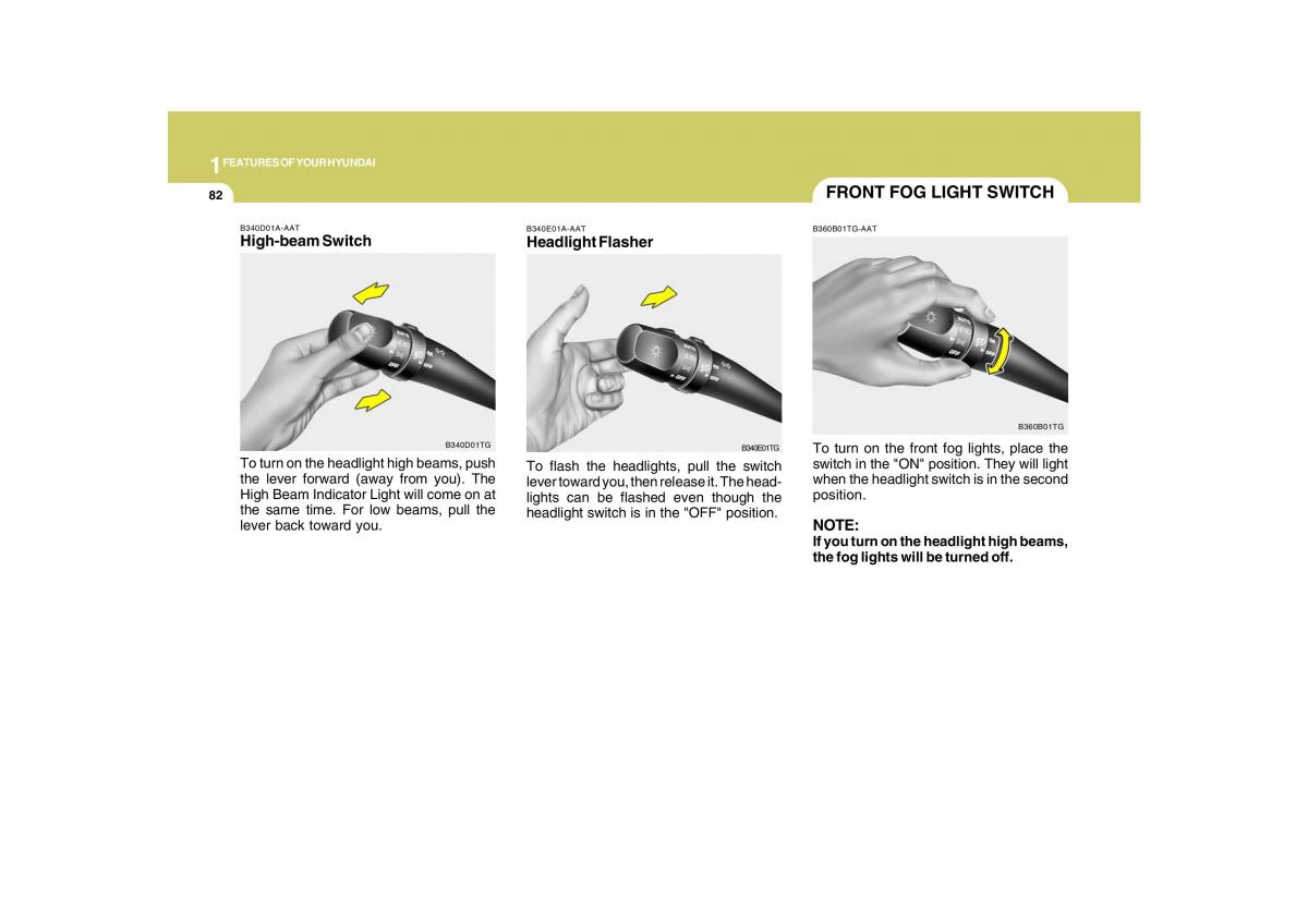 Hyundai Grandeur Azera TG IV 4 owners manual / page 95