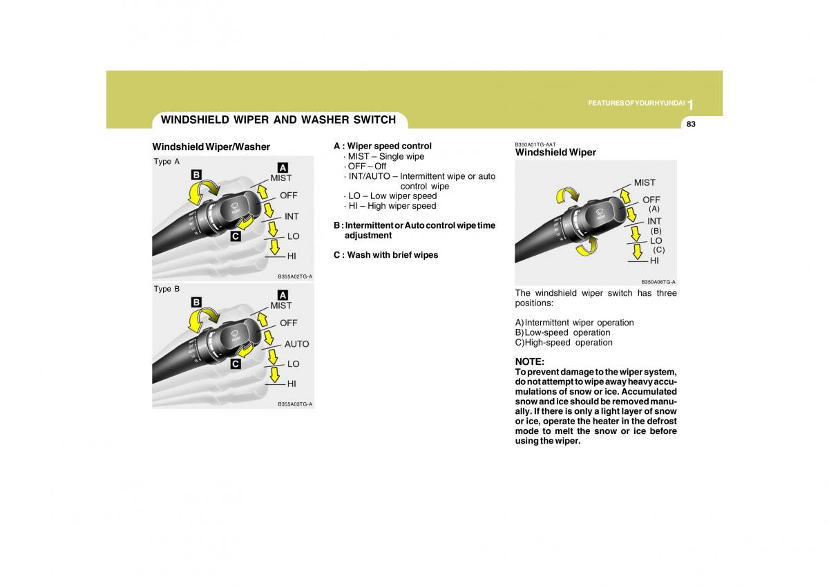 Hyundai Grandeur Azera TG IV 4 owners manual / page 96