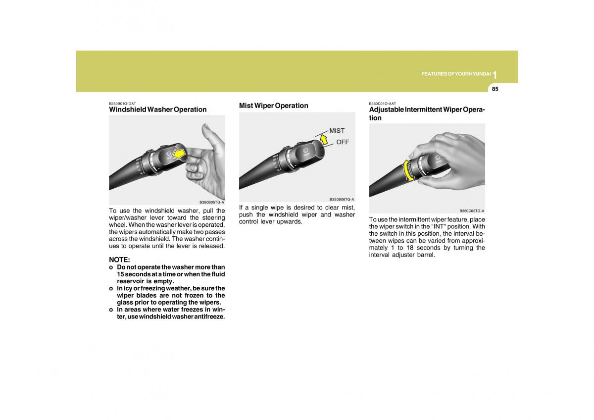 Hyundai Grandeur Azera TG IV 4 owners manual / page 98