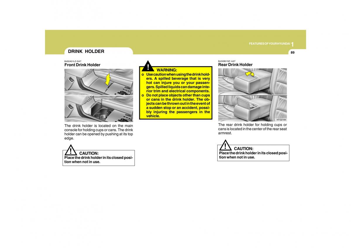 Hyundai Grandeur Azera TG IV 4 owners manual / page 102