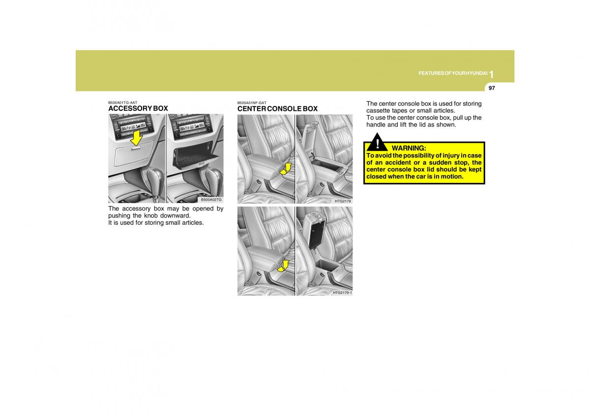 Hyundai Grandeur Azera TG IV 4 owners manual / page 110