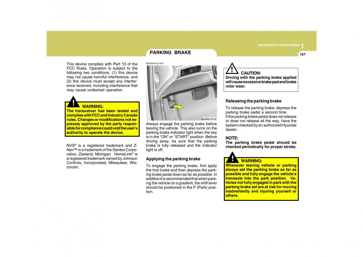 Hyundai Grandeur Azera TG IV 4 owners manual / page 120