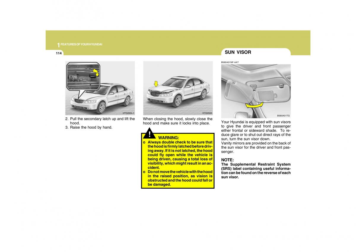 Hyundai Grandeur Azera TG IV 4 owners manual / page 127