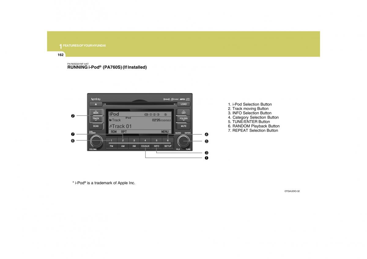 Hyundai Grandeur Azera TG IV 4 owners manual / page 175