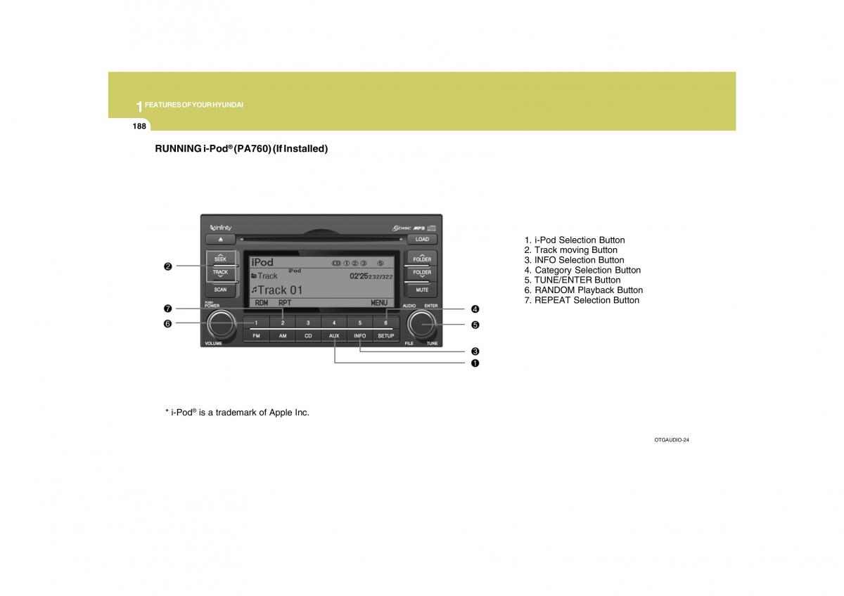 Hyundai Grandeur Azera TG IV 4 owners manual / page 201