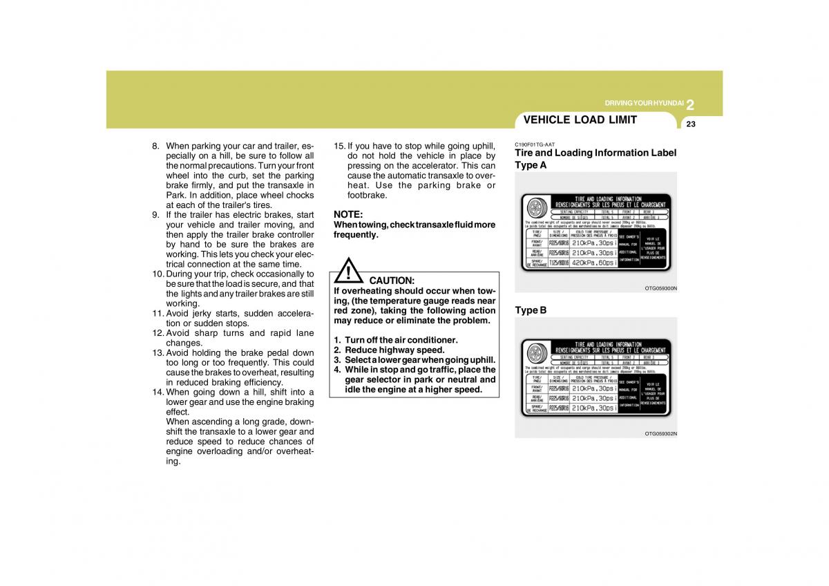 Hyundai Grandeur Azera TG IV 4 owners manual / page 226