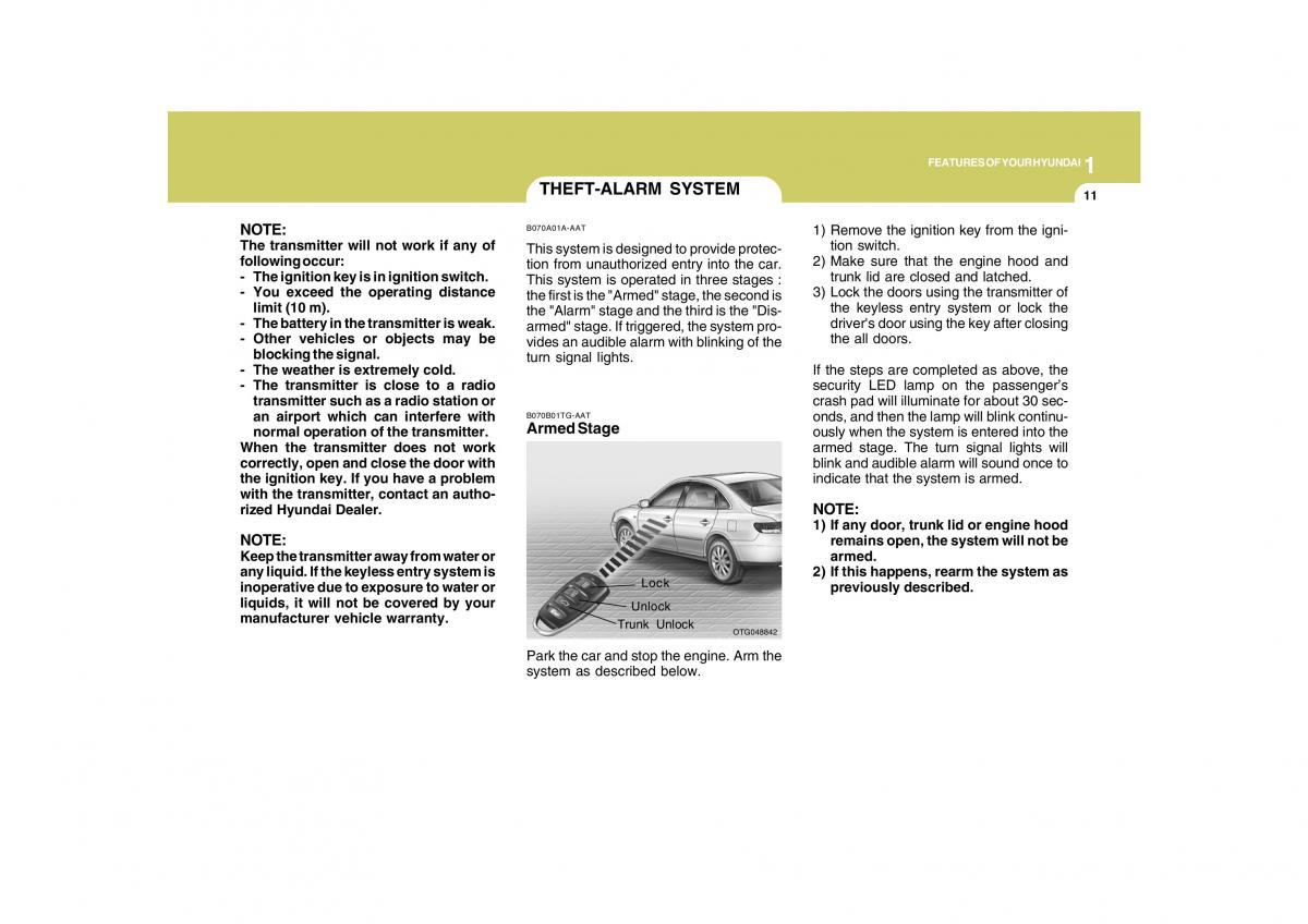 Hyundai Grandeur Azera TG IV 4 owners manual / page 24