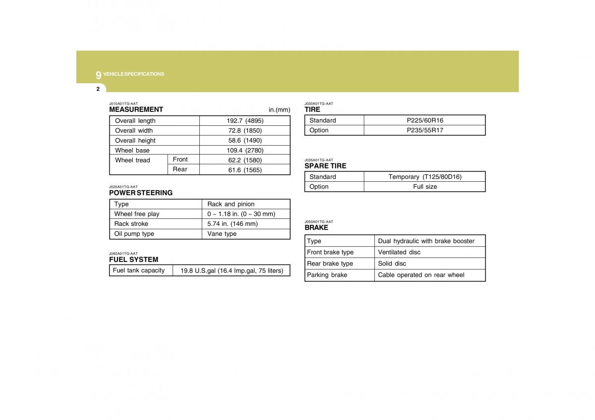 Hyundai Grandeur Azera TG IV 4 owners manual / page 326