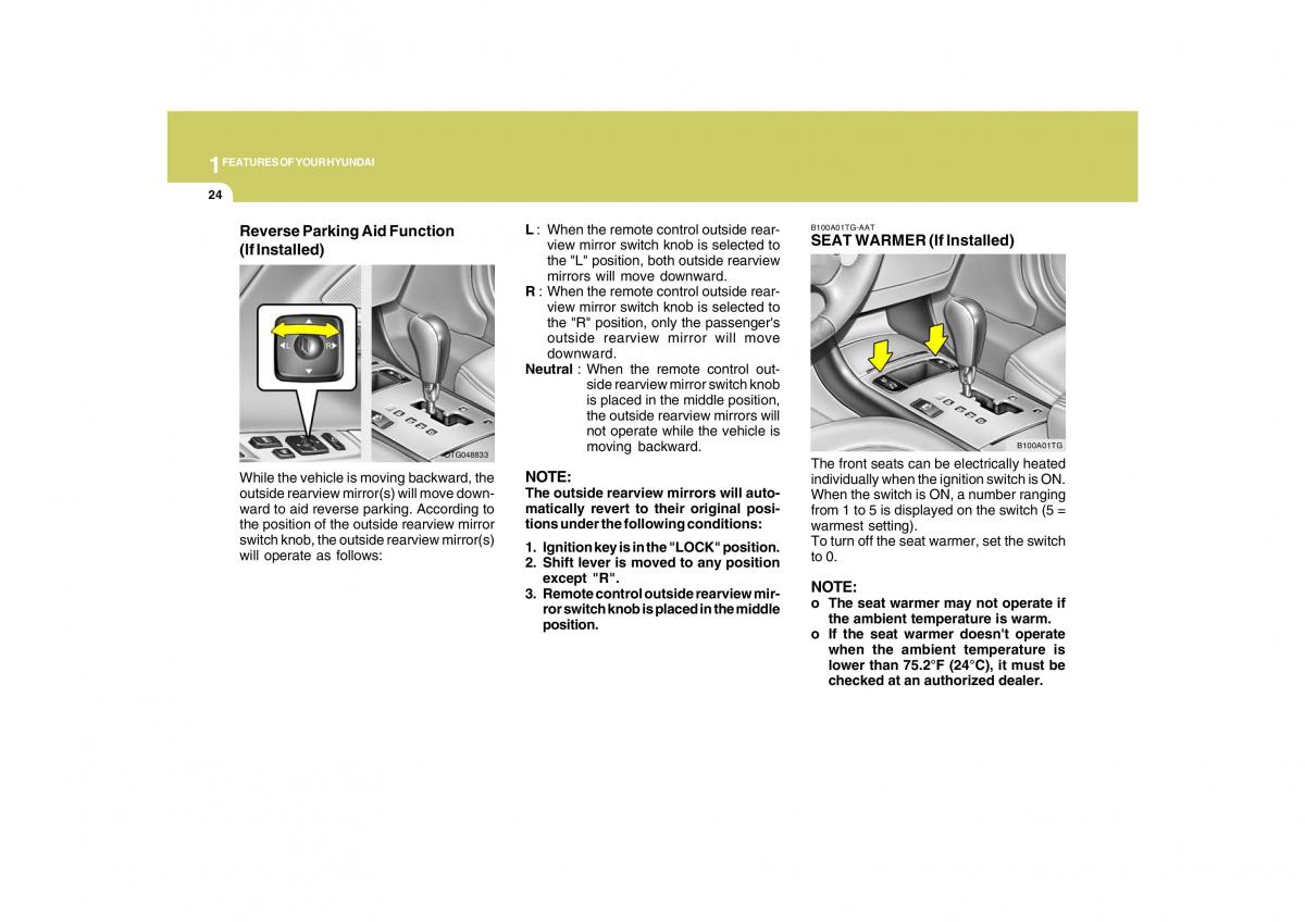 Hyundai Grandeur Azera TG IV 4 owners manual / page 37