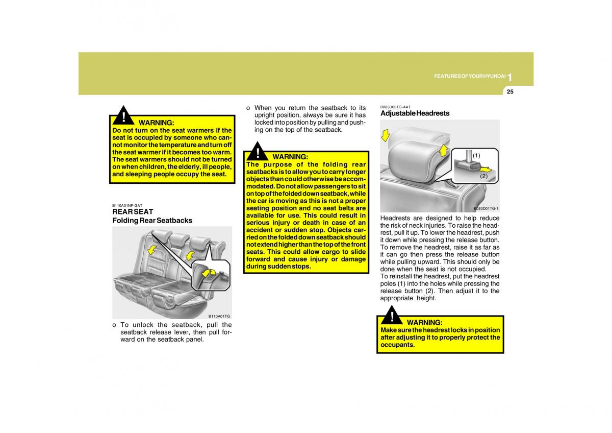 Hyundai Grandeur Azera TG IV 4 owners manual / page 38