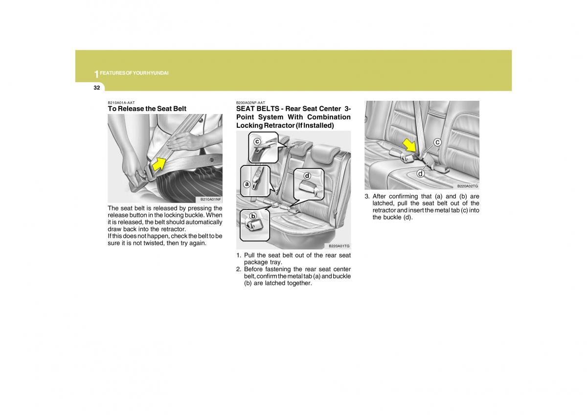 Hyundai Grandeur Azera TG IV 4 owners manual / page 45