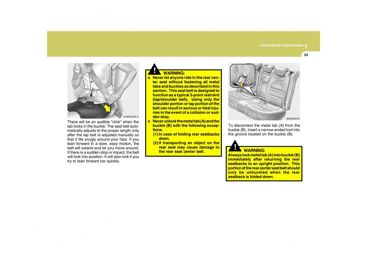 Hyundai Grandeur Azera TG IV 4 owners manual / page 46