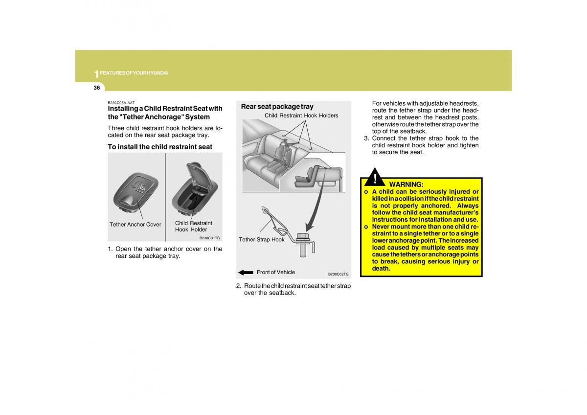 Hyundai Grandeur Azera TG IV 4 owners manual / page 49