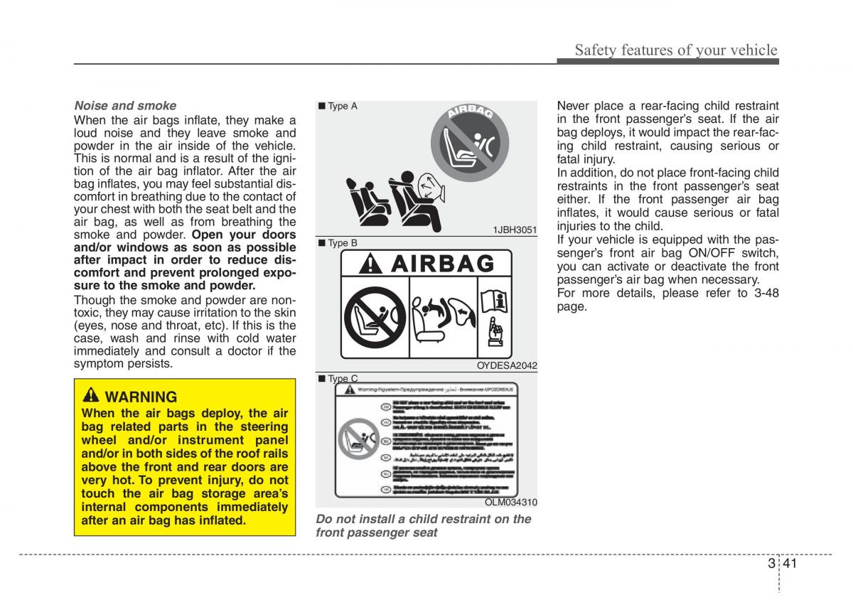 Hyundai Grandeur Azera HG V 5 owners manual / page 57