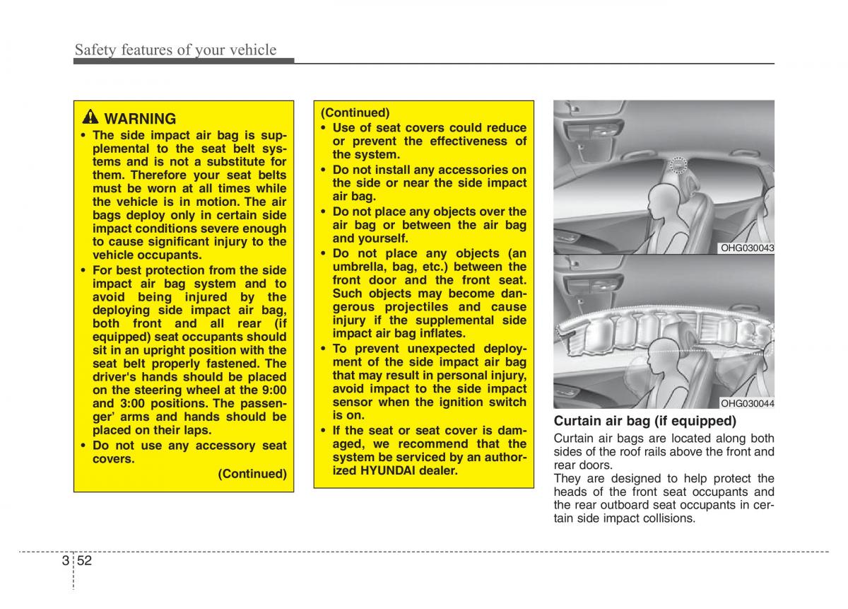 Hyundai Grandeur Azera HG V 5 owners manual / page 68