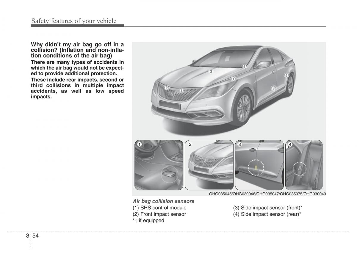 Hyundai Grandeur Azera HG V 5 owners manual / page 70