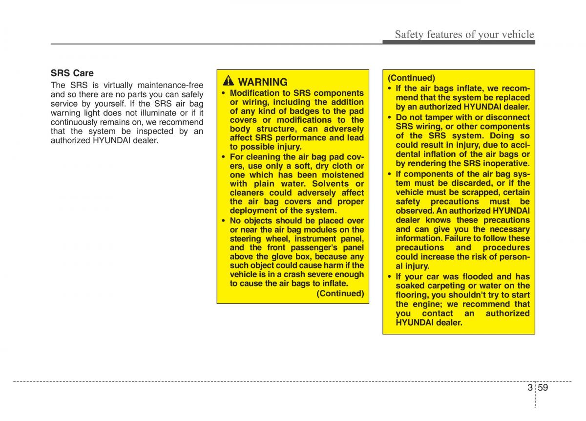 Hyundai Grandeur Azera HG V 5 owners manual / page 75