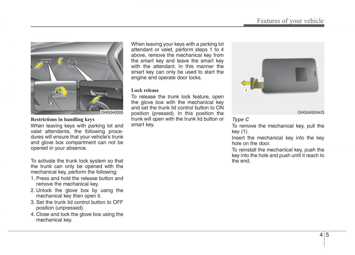 Hyundai Grandeur Azera HG V 5 owners manual / page 82